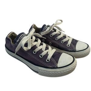 Converse Youth Sz 13 Chuck Taylor All Star Low Top Black White Sneakers